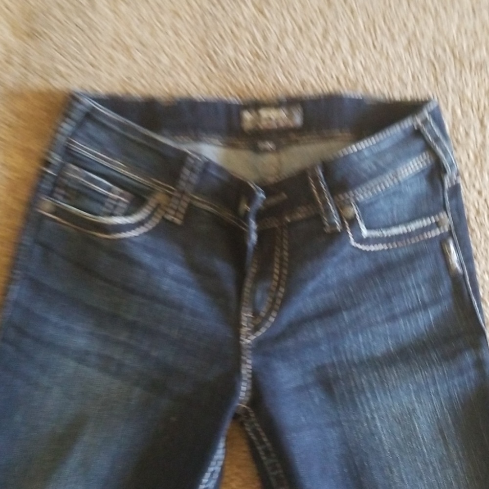 silver jeans
